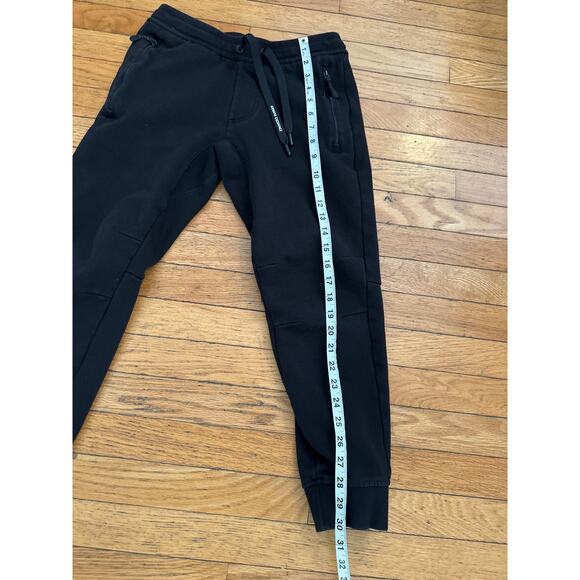 Armani Exchange AX Black Jogger Sweatpants Size XS Zip Pockets Tapered - Picture 6 of 6